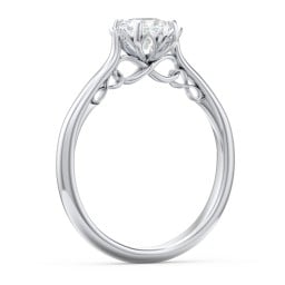 Diamond Solitaire Engagement Ring with Infinity Detail Bridge