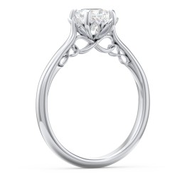 Diamond Solitaire Engagement Ring with Infinity Detail Bridge