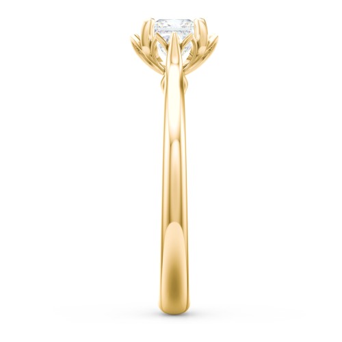 Diamond Solitaire Engagement Ring with Infinity Detail Bridge – 9kt Yellow Gold