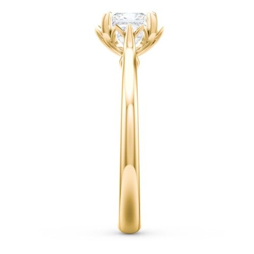 Diamond Solitaire Engagement Ring with Infinity Detail Bridge – 9kt Yellow Gold