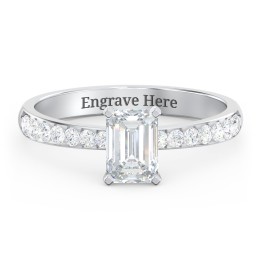 Engagement Ring with Graduated Side Stones