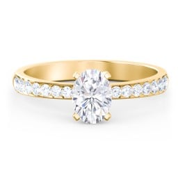 Engagement Ring with Graduated Side Stones