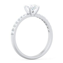 Engagement Ring with Graduated Side Stones