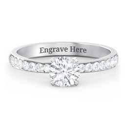 Engagement Ring with Graduated Side Stones