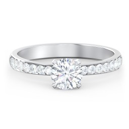 Engagement Ring with Graduated Side Stones