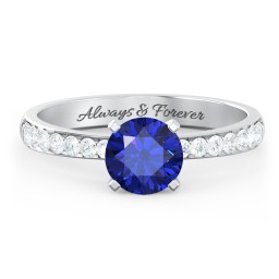 Engagement Ring with Graduated Side Stones