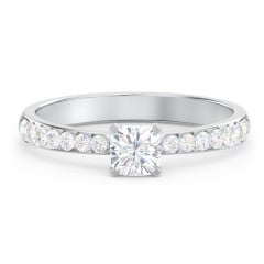 Engagement Ring with Graduated Side Stones