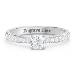 Engagement Ring with Graduated Side Stones