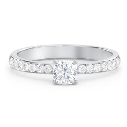 Engagement Ring with Graduated Side Stones