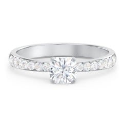 Engagement Ring with Graduated Side Stones
