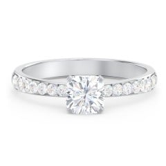 Engagement Ring with Graduated Side Stones