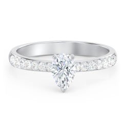 Engagement Ring with Graduated Side Stones