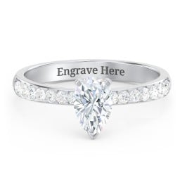 Engagement Ring with Graduated Side Stones