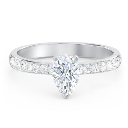 Engagement Ring with Graduated Side Stones