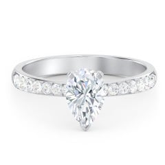 Engagement Ring with Graduated Side Stones