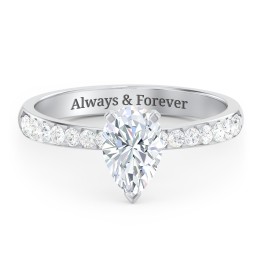 Engagement Ring with Graduated Side Stones