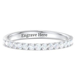Micro-Pavé Half Eternity Diamond Band