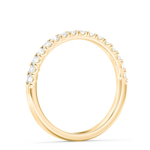 Micro-Pavé Half Eternity Diamond Band