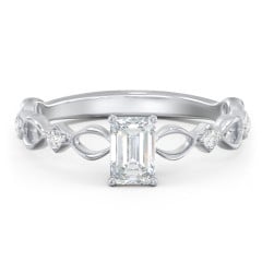 Modern Diamond Twisted Band Ring with Accents