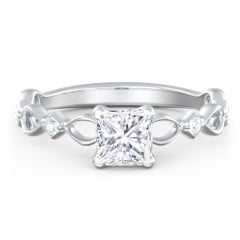 Modern Diamond Twisted Band Ring with Accents