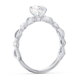 Modern Diamond Twisted Band Ring with Accents