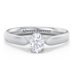 Classic Solitaire Engagement Ring with Cathedral Setting