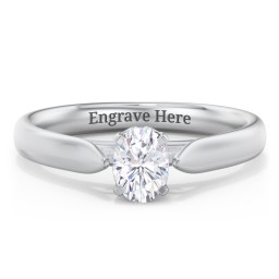 Classic Solitaire Engagement Ring with Cathedral Setting