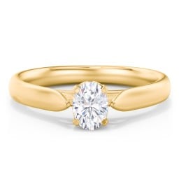 Classic Solitaire Engagement Ring with Cathedral Setting