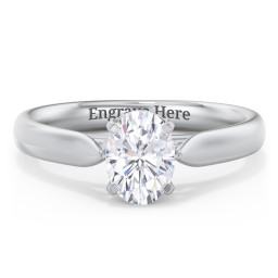 Classic Solitaire Engagement Ring with Cathedral Setting