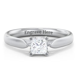 Classic Solitaire Engagement Ring with Cathedral Setting