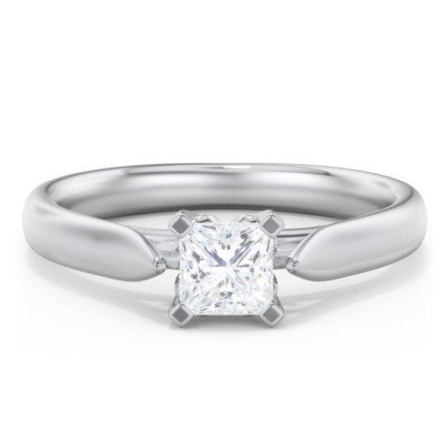 Classic Solitaire Engagement Ring with Cathedral Setting