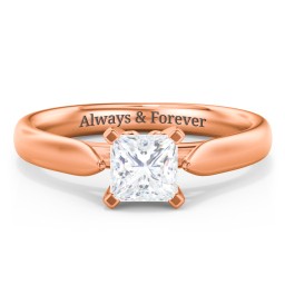 Classic Solitaire Engagement Ring with Cathedral Setting