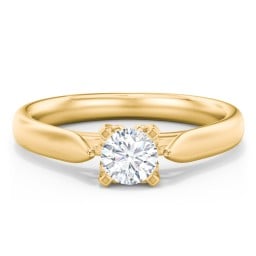 Classic Solitaire Engagement Ring with Cathedral Setting