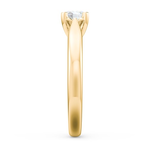 Classic Solitaire Engagement Ring with Cathedral Setting – 9kt Yellow Gold
