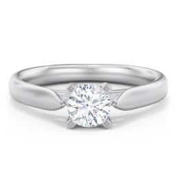 Classic Solitaire Engagement Ring with Cathedral Setting