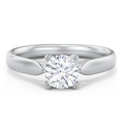 Classic Solitaire Engagement Ring with Cathedral Setting