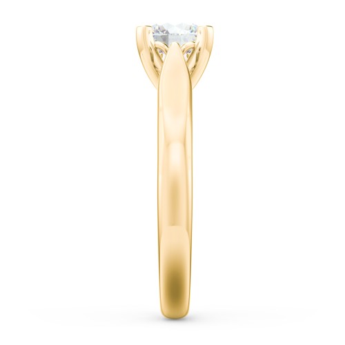 Classic Solitaire Engagement Ring with Cathedral Setting – 9kt Yellow Gold