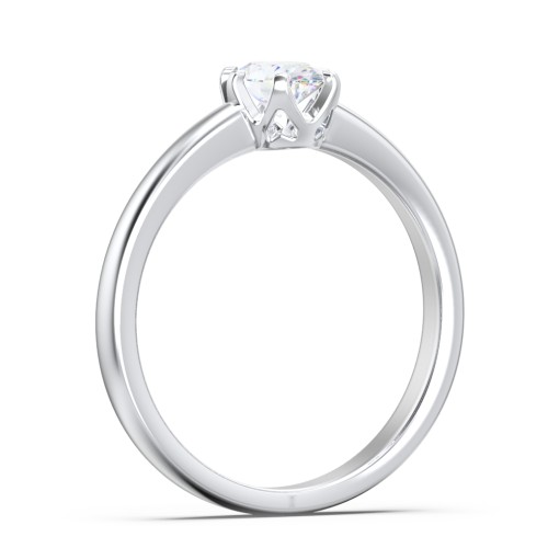Classic 6-Prong Solitaire Diamond Engagement Ring – 14K White Gold