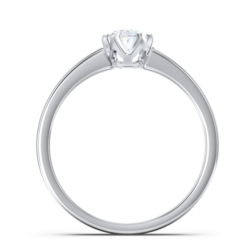 Classic 6-Prong Solitaire Diamond Engagement Ring – 14K White Gold