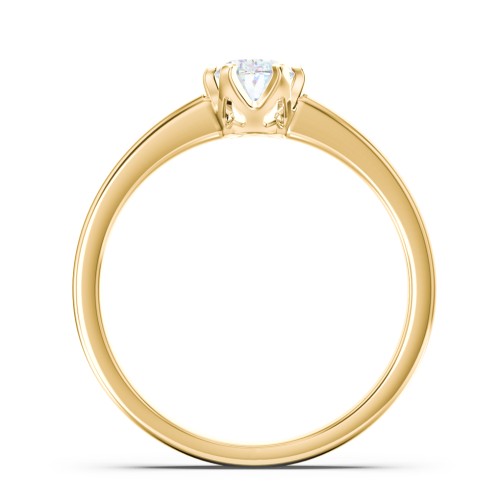 Classic 6-Prong Solitaire Diamond Engagement Ring – 9kt Yellow Gold