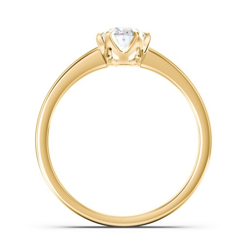 Classic 6-Prong Solitaire Diamond Engagement Ring – 9kt Yellow Gold