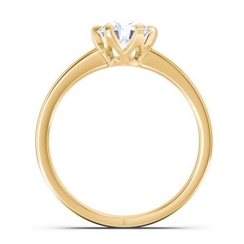 Classic 6-Prong Solitaire Diamond Engagement Ring – 9kt Yellow Gold