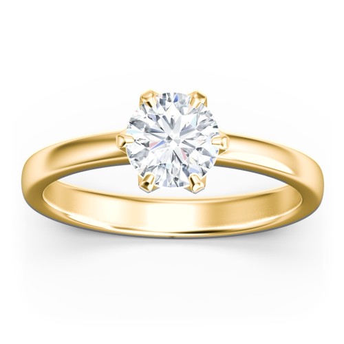 Classic 6-Prong Solitaire Diamond Engagement Ring – 9kt Yellow Gold