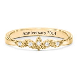 Vintage Leaf and Vine Band with Milgrain