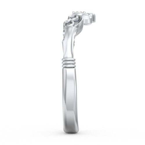 Vintage Contour Band with Filigree and Infinity Designs