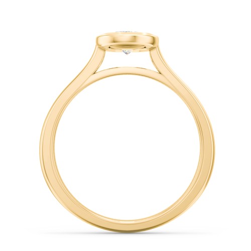 Modern Solitaire Engagement Ring with Bezel Setting