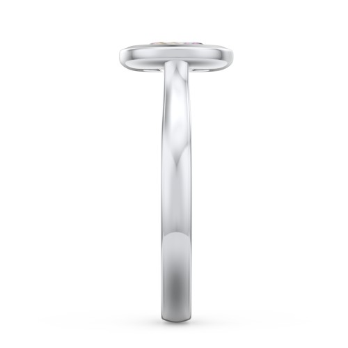 Modern Solitaire Engagement Ring with Bezel Setting