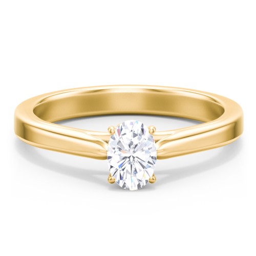 Classic Solitaire Engagement Ring with Peek-a-Boo Accent Diamond