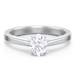 Classic Solitaire Engagement Ring with Peek-a-Boo Accent Diamond