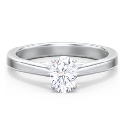 Classic Solitaire Engagement Ring with Peek-a-Boo Accent Diamond